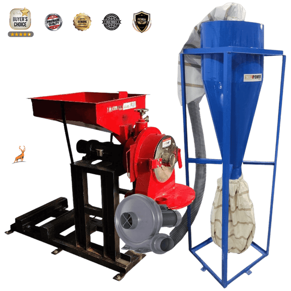 15 hp atta chakki - side view -  reindeer machinery