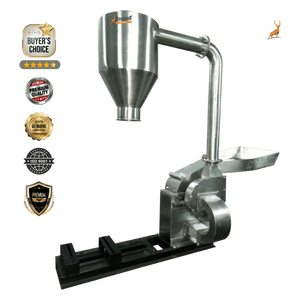 chilli grinding machine - blower side view - reindeer machinery