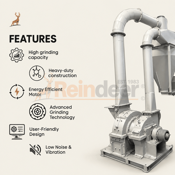 turmeric powder machine - features - reindeer machinery