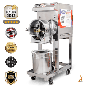 3 hp atta chakki – front view double chamber – Reindeer Machinery